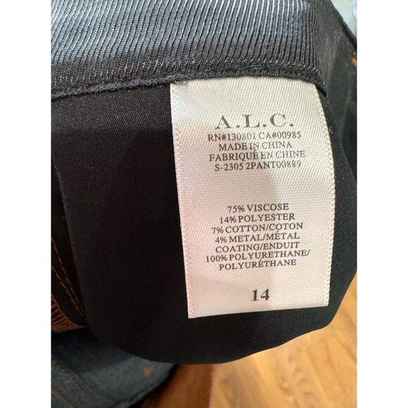 A.L.C. Women's Brown Freddie Faux Leather Bootcut Pants size 14 - Picture 11 of 11